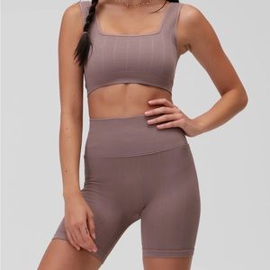 Spiritual Gangster Amara Wide Rib Seamless Bra and Seamless Biker Short